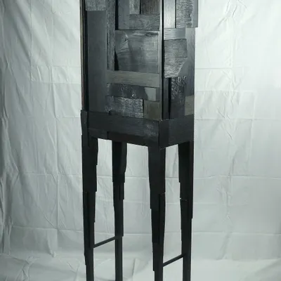 Bookshelves - Cabinet playing with light - JULIEN HARDY EBENISTE