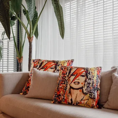 Fabric cushions - Kate decorative cushion cover 60x60 - Design by Anne Mondy - ARTDECORIS