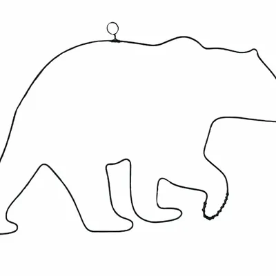 Autres décorations murales - Décoration Murale en Fil de Fer "Ours" - à punaiser - Bijoux de Mur - BIJOUX DE MUR