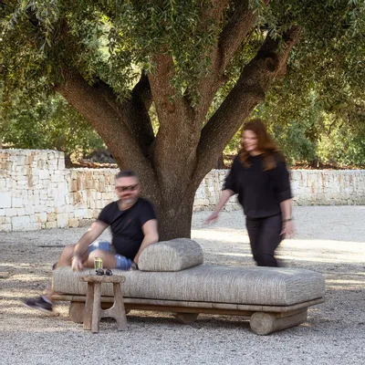 Canapés de jardin - Sunbed / Coffee Table Edge - GOMMAIRE