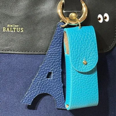 Leather goods - Eiffel Tower leather keychain/bag charm - ATELIER BALTUS