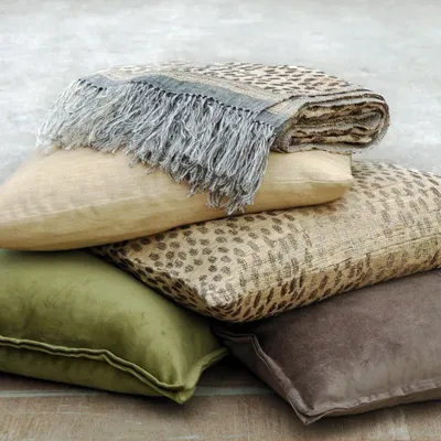 Throw blankets - Jaguar plaid LINEN & SILK - ML FABRICS