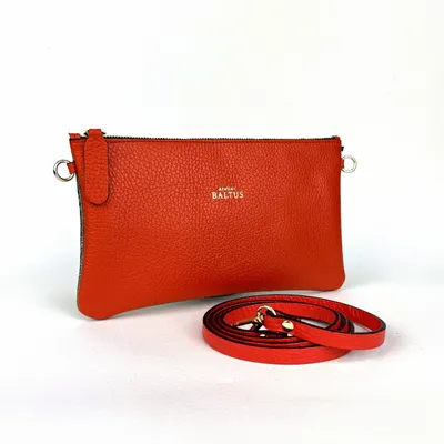 Clutches - Juliette two-tone leather pouch — Chic and practical for everyday use - ATELIER BALTUS