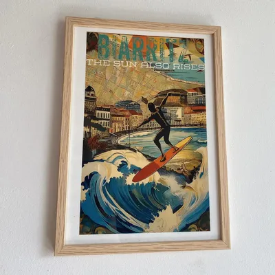 Affiches - Affiche Biarritz A4 - EME CULTURE ART