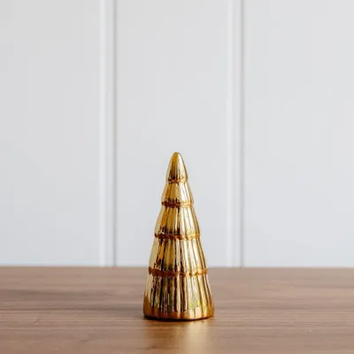 Christmas table settings - Fluted Gold Christmas Tree (9cm) - WE LOVE SEASONS