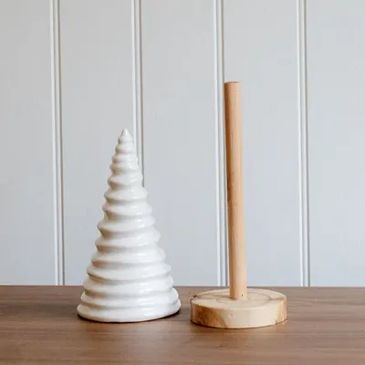 Décorations pour tables de Noël - Petit sapin de Noël blanc en céramique - WE LOVE SEASONS