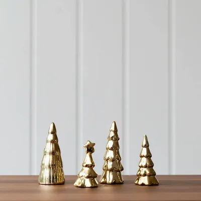Décorations pour tables de Noël - Petit sapin de Noël doré (7 cm) - WE LOVE SEASONS