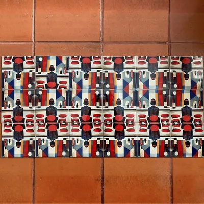 Wall panels - Decorative Art Tile Sign - 50's Bar - EME CULTURE ART