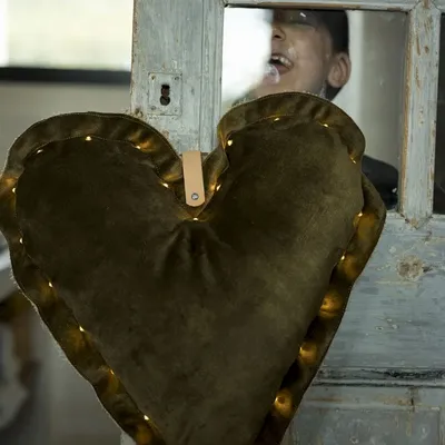 Other Christmas decorations - The luminous green hearts - ROSE VELOURS