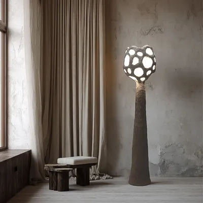 Floor lamps - Buton Sculptural Floor Lamp - PLETOSTUDIO