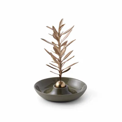 Plats et saladiers - ELAIS – Plat de service pour olives et huile d’olive - ATELIER TERRA MADRE