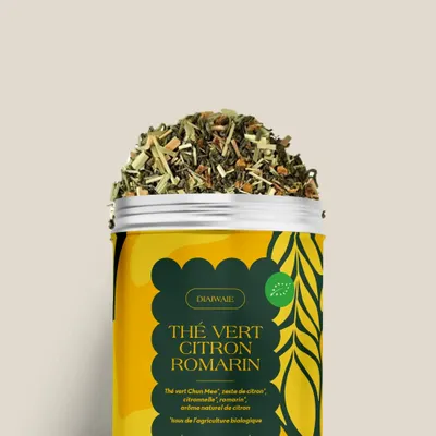 Coffee and tea - Organic Lemon Rosemary Green Tea (70g) - DIAIWAIE