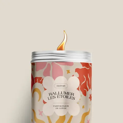 Bougies - Bougie - Rallumer les étoiles - senteur fleur de coton - DIAIWAIE