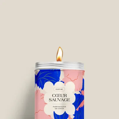 Bougies - Bougie - Coeur sauvage - senteur fleur de coton - DIAIWAIE
