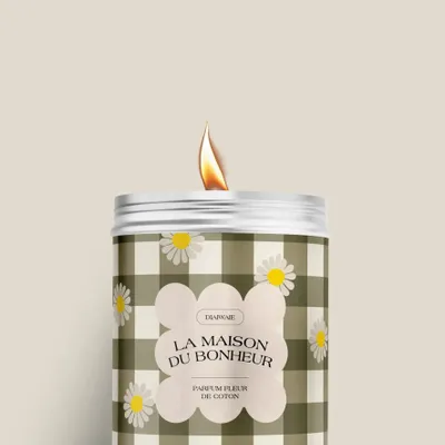 Candles - Candle - The House of Happiness - Cotton Flower Scent - DIAIWAIE