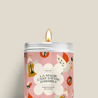 Bougies - Bougie - La mélodie du bonheur - senteur fleur de coton - DIAIWAIE