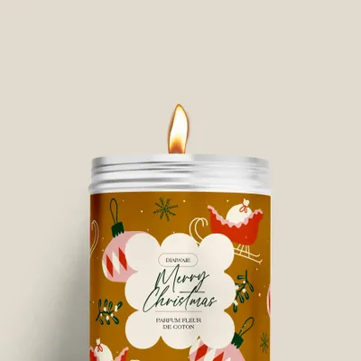 Bougies - Bougie - Merry Christmas - senteur fleur de coton - DIAIWAIE