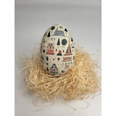 Objets de décoration - Oeuf de Pâques en carton 12 cm 'City Glow' - NESTLER GMBH FEINKARTONAGEN