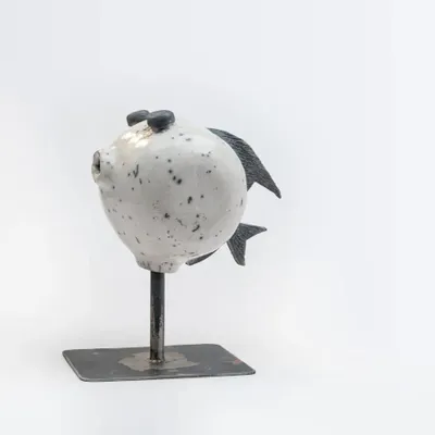 Objets de décoration - Poisson sur socle métallique - YUFTEN