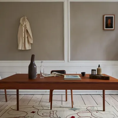 Office furniture and storage - FRONT — Minimalist Work Desk in Walnut Wood 120x60 - MOR