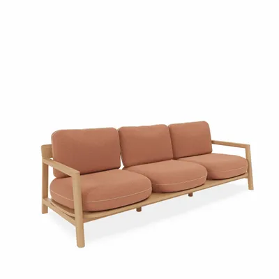 Lawn sofas   - Three seater sofa - FJAKA FURNITURE