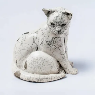 Objets de décoration - Chat en céramique raku - YUFTEN