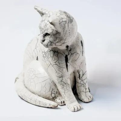 Objets de décoration - Chat en céramique raku - YUFTEN