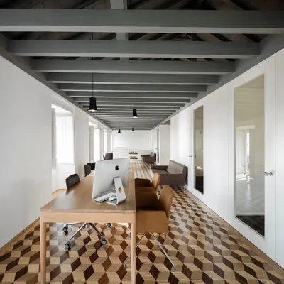 Mobilier et rangements pour bureau - FRONT — Bureau de travail minimaliste en bois de chêne 200x100 - MOR