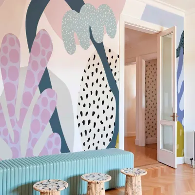 Papiers peints - Papier Peint N°731 - Corail Pop - WELLPAPERS