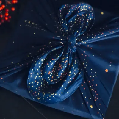 Papeterie - Emballage Cadeau Réutilisable Satin Luxe – Nuit Féerique - CARÉDEAU PAPIER CADEAU RÉUTILISABLE