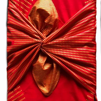 Gifts - Reusable Gift Wrap – Golden Hen Poppy Red - CARÉDEAU PAPIER CADEAU RÉUTILISABLE