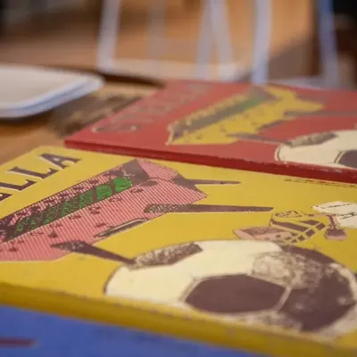 Wall ensembles - TABLEAU UNIQUE STELLA X FRED BRED - STELLA BABY-FOOT & BILLARDS