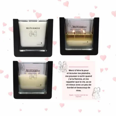 Candles - Scented surprise candle decoration - Merci 💕 Amie 2 - BOUGIES CANDLEARTH