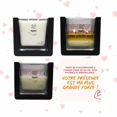 Candles - Scented surprise candle decoration - Merci 💕 Amis, famille - BOUGIES CANDLEARTH