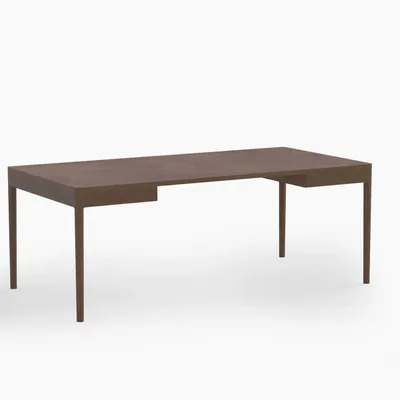 Mobilier et rangements pour bureau - FRONT — Bureau de travail minimaliste en bois de noyer 200x100 - MOR