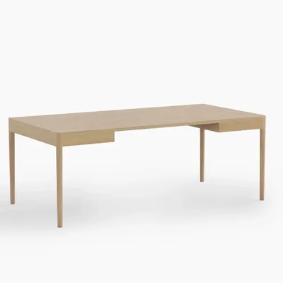 Mobilier et rangements pour bureau - FRONT — Bureau de travail minimaliste en bois de chêne 200x100 - MOR