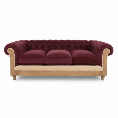Canapés pour collectivités - Chesterfield Essence Bordeaux Plus | Canapé - CREARTE COLLECTIONS