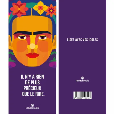 Cadeaux - Marque-page Géo Fleurs avec phrase en français - KALIDOSKOPIO