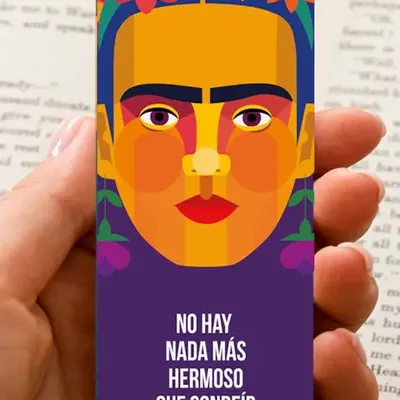 Cadeaux - Marque-page Géo Fleurs avec phrase en français - KALIDOSKOPIO