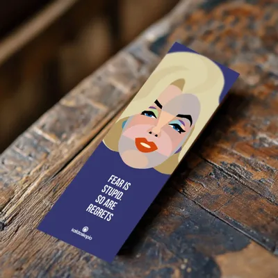 Gifts - Geo Marilyn Bookmark with French phrase - KALIDOSKOPIO