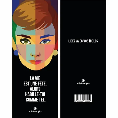 Gifts - Geo Audrey Bookmark with French phrase - KALIDOSKOPIO