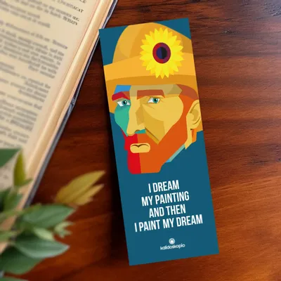 Gifts - Geo Van Gogh Bookmark with English phrase - KALIDOSKOPIO