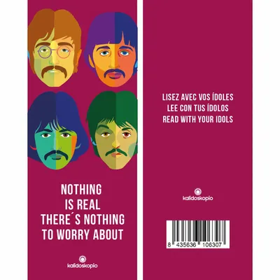 Cadeaux - Marque-page Geo Beatles avec phrase en anglais - KALIDOSKOPIO