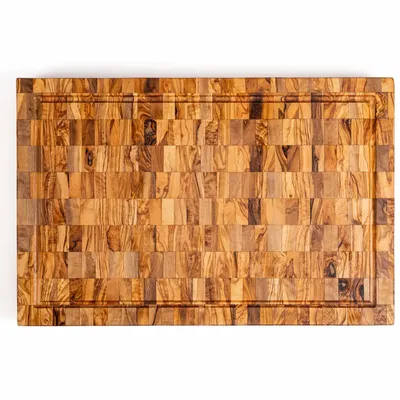 Couverts & ustensiles de cuisine - End Grain Butcher block cutting board in olive wood - SOCIÉTÉ MIROD FACTORY