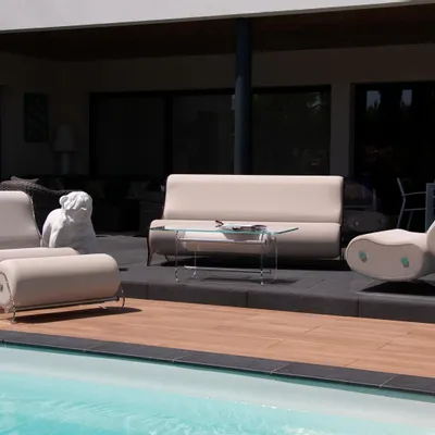 Lawn sofas   - MW06 sofa - Cast PMMA walls - Residential and HORECA markets - KUUMO DESIGN