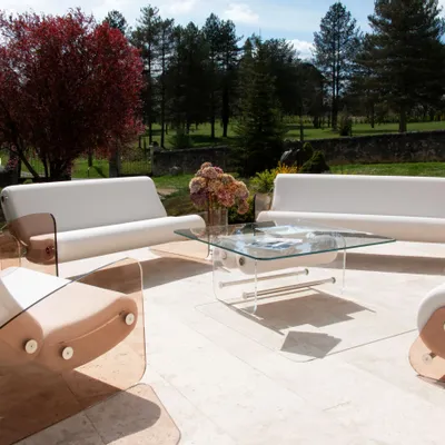 Canapés de jardin - Canapé MW03-Elègance,  design audacieux et une touche vintage - KUUMO DESIGN