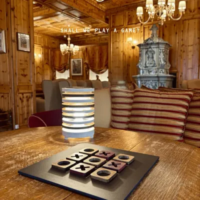 Gifts - Tic Tac Toe Game Board - Amaranth & Ovangkol wood - SHALL WE PLAY A GAME?