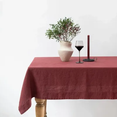 Linge de table textile - Nappe en lin Marsala - LINEN TALES