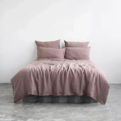 Linge de lit - Ensemble de housse de couette en lin Ashes of Roses - LINEN TALES