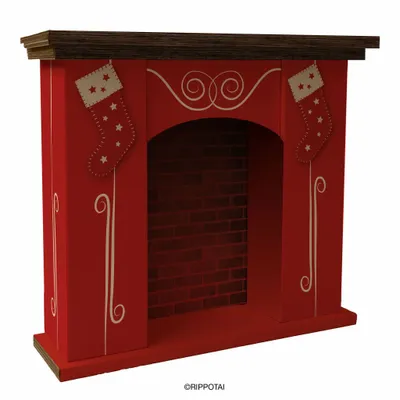 Other Christmas decorations - Eco-friendly Cardboard Fireplace for Christmas Windows - RIPPOTAI